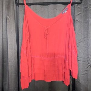 American Eagle, red shirt